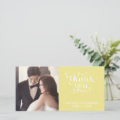 ELEGANTE HANDGESCHREVEN SCRIPT FOTO DANKKAART BEDANKKAART (Staand voorkant)