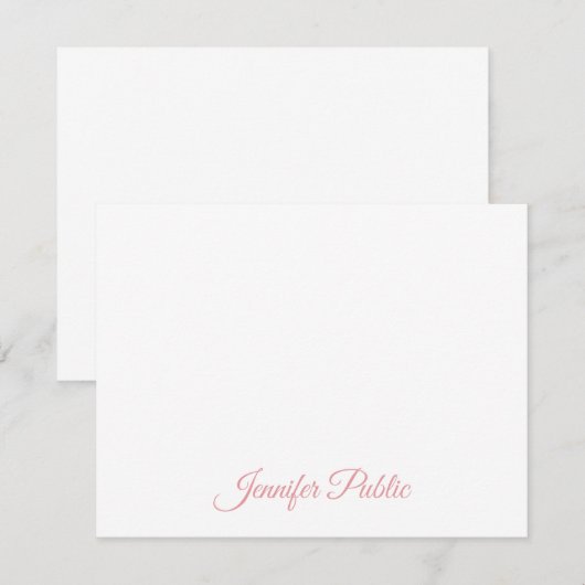 Elegante Handgeschreven Script Naam Tekst Sjabloon (Voorkant / Achterkant)