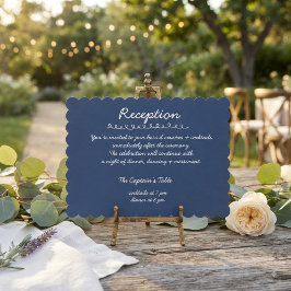 Elegante handgeschreven script trouwreceptiekaart kaart