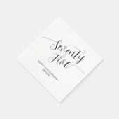 Elegante handgeschreven script vijfenzeventigste v servet (Hoek)