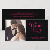 ELEGANTE HANDGESCHREVEN SCRIPTFOTO DANK U KAART (Voorkant / Achterkant)