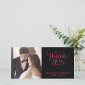 ELEGANTE HANDGESCHREVEN SCRIPTFOTO DANK U KAART (Staand voorkant)