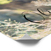 Elegante handgeschreven scriptie aangepaste foto b poster (Hoek)