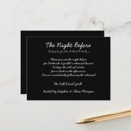 Elegante handgeschreven scriptie bruiloft repetiti briefkaart