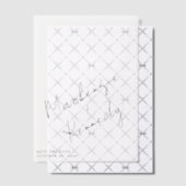 Elegante handgeschreven scriptnamen Sla de datum o Vellum Uitnodigingen (Offset (Uitnodiging))