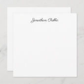 Elegante handgeschreven scripttekst gepersonalisee notitiekaartje (Voorkant / Achterkant)