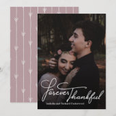 Elegante handgeschreven typografie bruiloft bedank bedankkaart (Voorkant / Achterkant)