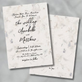 Elegante handgeschreven zaadpapier Boho Wedding Kaart