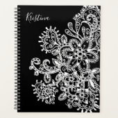 Elegante handgetekende bloem en Paisley Planner (Voorkant)