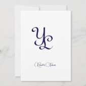 Elegante handgetekende bloemenbruiloft uitnodiging (Achterkant)