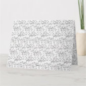 Elegante handgetekende botanische kunst kaart (Achterkant)