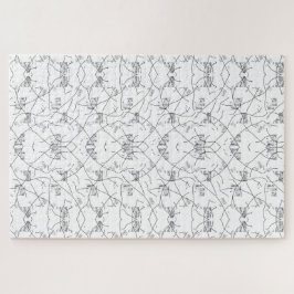Elegante handgetekende botanische legpuzzel