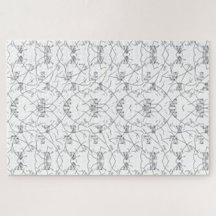 Elegante handgetekende botanische legpuzzel