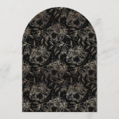 Elegante handgetekende botanische monogram trouwbo kaart (Achterkant)