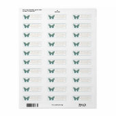 Elegante handgetekende botanische vlinder etiket (Full Sheet)