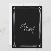 Elegante handgetekende illustraties Doodles Bruilo Save The Date (Achterkant)