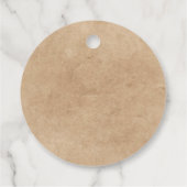 Elegante handgetekende kraft bedank kaartjes bedankjes labels (Achterkant)