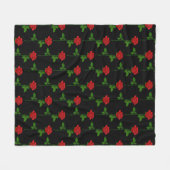 Elegante handgetekende roos dekensjaal fleece deken (Voorkant (Horizontaal))