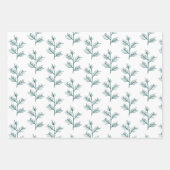 Elegante handgetekende takken kerst inpakpapier vel (Voorkant 2)