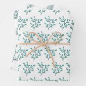 Elegante handgetekende takken kerst inpakpapier vel (In situ)