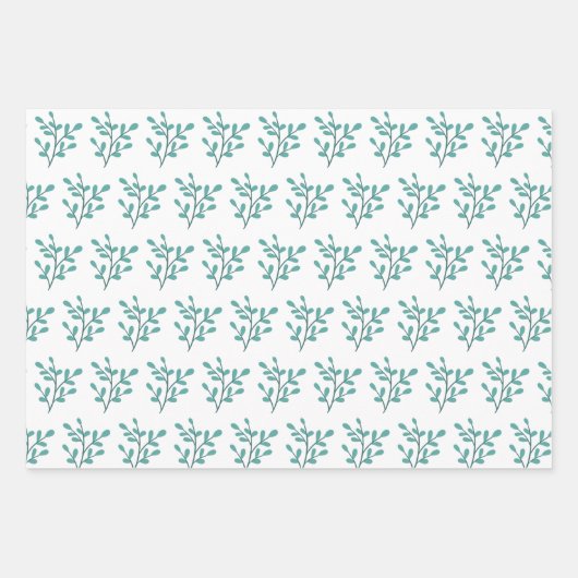 Elegante handgetekende takken kerst inpakpapier vel (Voorkant)