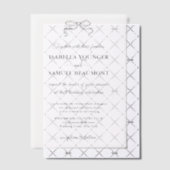 Elegante handgetekende trouwboog aangepaste tekst vellum uitnodigingen (Offset (Uitnodiging))