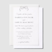 Elegante handgetekende trouwboog aangepaste tekst vellum uitnodigingen (Offset)