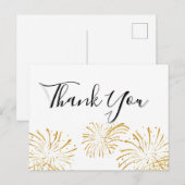 Elegante handlettering Bedankkaart ansichtkaart Briefkaart (Voorkant / Achterkant)