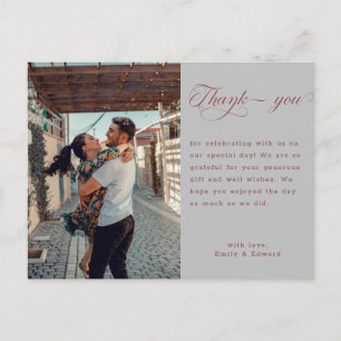 Elegante handlettering Moderne trouwfoto postkaart