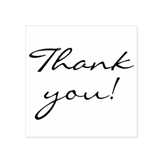 Elegante handschrift bedankt rubberstempel (Afrduk)