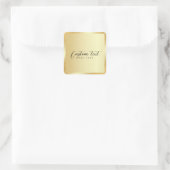 Elegante Handschrift Goud Sjabloon Uw Aangepaste T Vierkante Sticker (Tas)