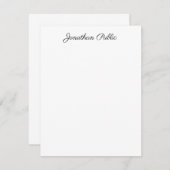 Elegante handschrift tekst verticale gepersonalise notitiekaartje (Voorkant / Achterkant)