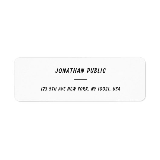 Elegante Handschriftnaam Vette Tekst Sjabloon Reto Etiket (Voorkant)