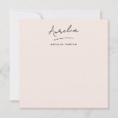 Elegante handtekening gepersonaliseerde briefpapie notitiekaartje (Voorkant)
