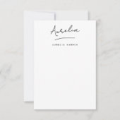 Elegante Handtekening Gepersonaliseerde Stationery Notitiekaartje (Voorkant)