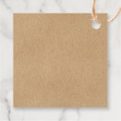 Elegante handtekening rustieke kraft bedankt bedankjes labels (Achterkant)