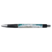Elegante handtekening script Aqua blauwgroene stra Pen (Voorkant)