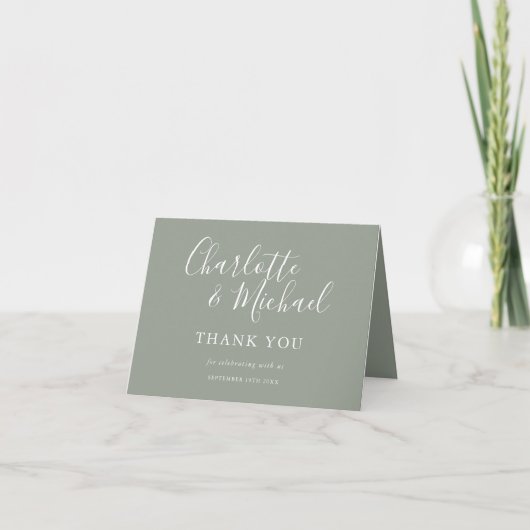 Elegante handtekening script bedankt (Voorkant)