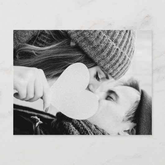 Elegante handtekening script foto bruiloft uitnodiging briefkaart (Achterkant)