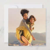 Elegante handtekening script huwelijksfeest 2 foto kaart (Achterkant)