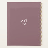 Elegante handtekening script mauve bruiloft planner (Achterkant)