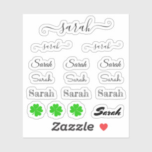 Elegante handtekening script naam - Sarah / Lucky  Sticker