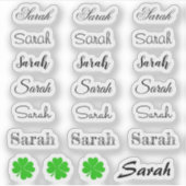 Elegante handtekening script naam - Sarah / Lucky Sticker (Voorkant)