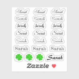 Elegante handtekening script naam - Sarah / Lucky  Sticker