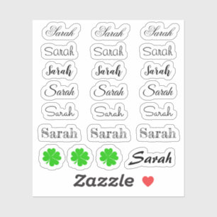 Elegante handtekening script naam - Sarah / Lucky Sticker