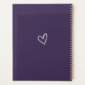 Elegante handtekening script paarse bruiloft planner (Achterkant)