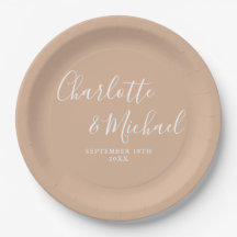 Elegante handtekening script tan taupe bruiloft