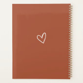 Elegante handtekening script terracotta bruiloft planner (Achterkant)