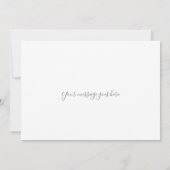 Elegante handtekening script trouwkaart bedankt (Achterkant)