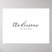Elegante handtekening van bruiloftsgasten in moder poster (Voorkant)